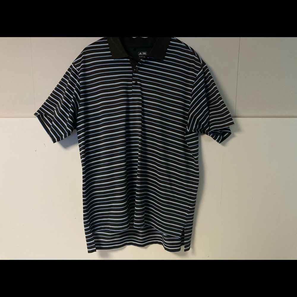 ADIDAS Mens Golf Polo Shirt Striped S XL ClimaLite